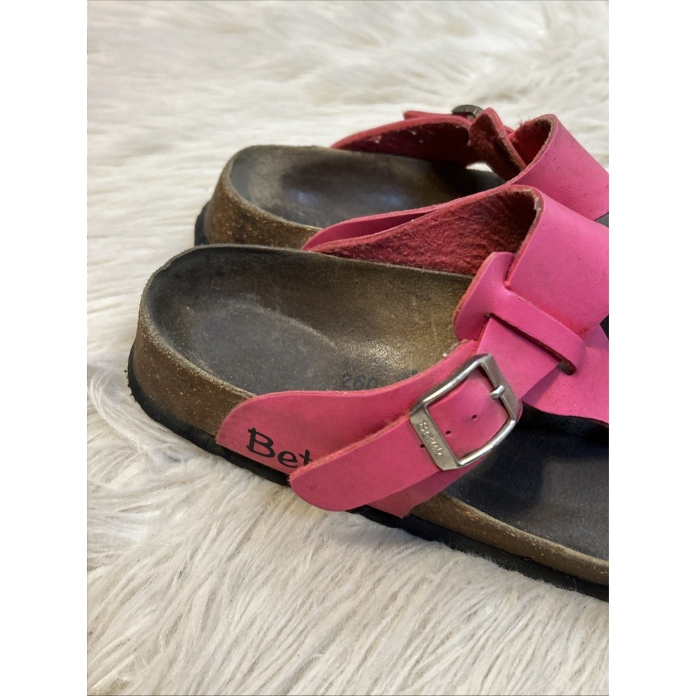 Betula Birkenstock‎ Sandals 40 7.0 260  L9 M7 Pink Straps Thongs Slip On Buckle - Picture 5 of 12